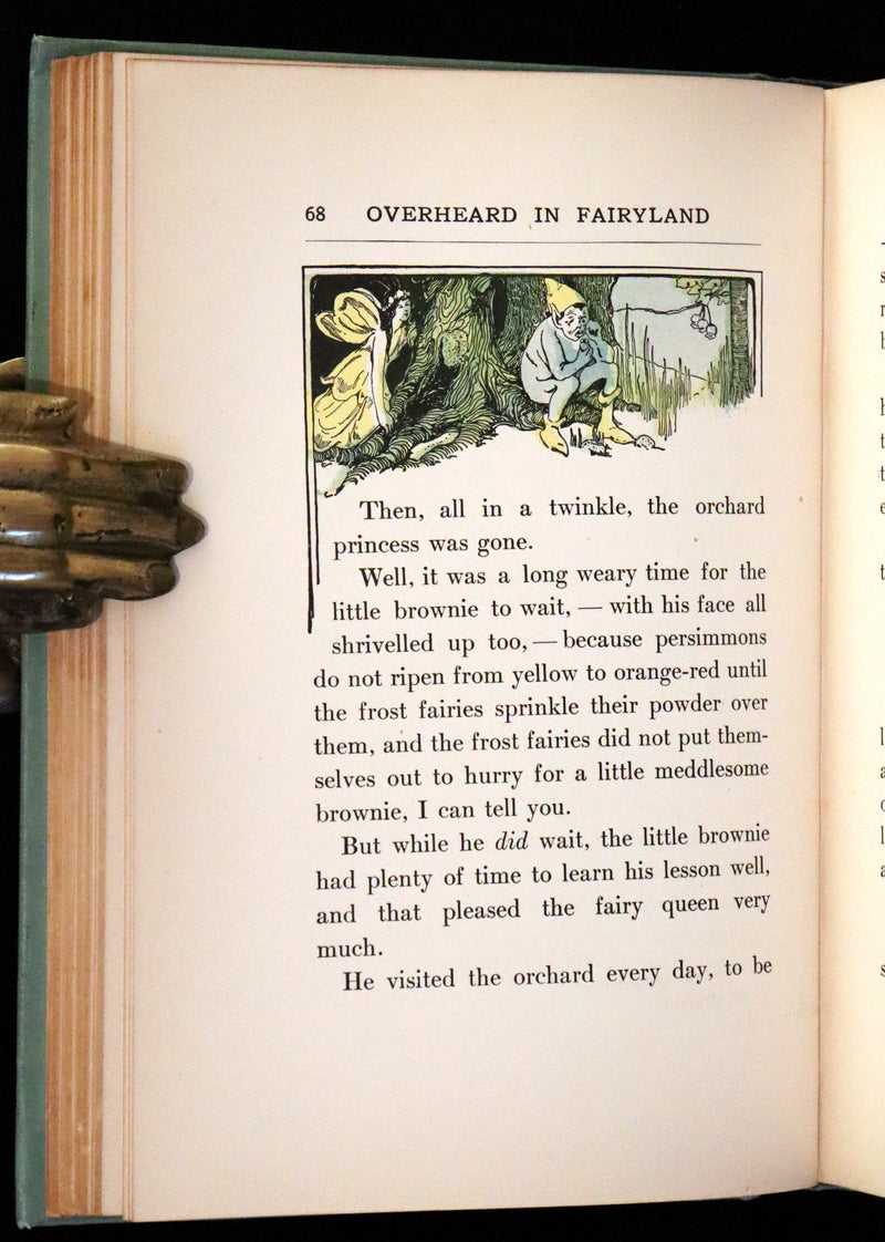 1909 Scarce First Edition - Overheard in Fairyland by Madge A. Bigham Illustrated by Ruth Sypherd Clements.