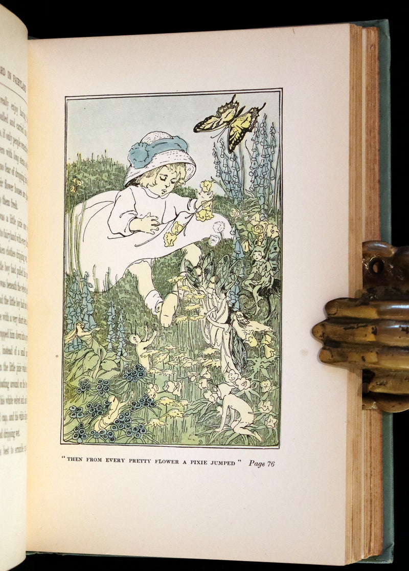 1909 Scarce First Edition - Overheard in Fairyland by Madge A. Bigham Illustrated by Ruth Sypherd Clements.