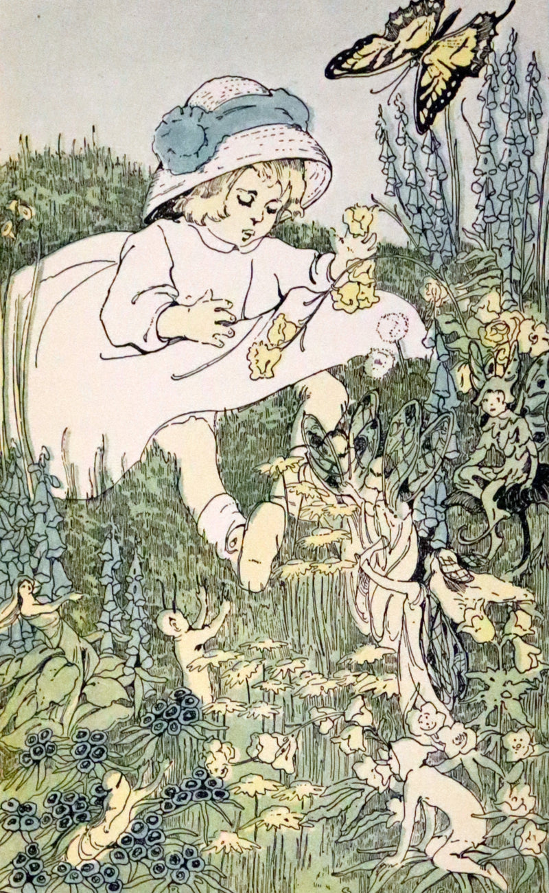 1909 Scarce First Edition - Overheard in Fairyland by Madge A. Bigham Illustrated by Ruth Sypherd Clements.
