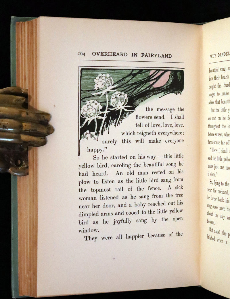 1909 Scarce First Edition - Overheard in Fairyland by Madge A. Bigham Illustrated by Ruth Sypherd Clements.