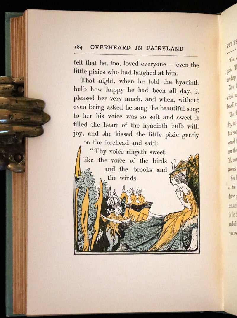 1909 Scarce First Edition - Overheard in Fairyland by Madge A. Bigham Illustrated by Ruth Sypherd Clements.