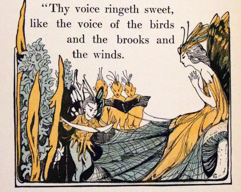 1909 Scarce First Edition - Overheard in Fairyland by Madge A. Bigham Illustrated by Ruth Sypherd Clements.