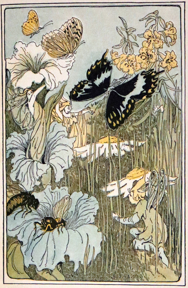 1909 Scarce First Edition - Overheard in Fairyland by Madge A. Bigham Illustrated by Ruth Sypherd Clements.