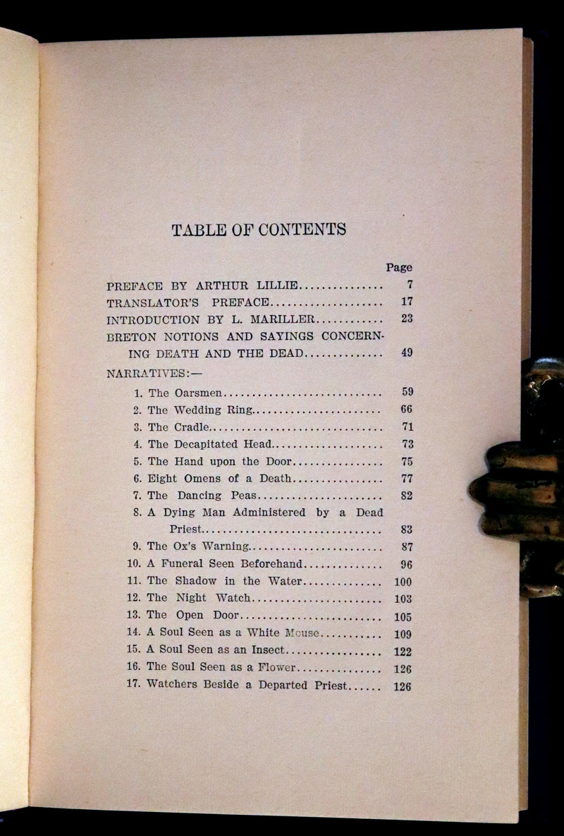 1900 Scarce First US Edition - DEALINGS WITH THE DEAD, Narratives From "La Légende de la Mort en Basse Bretagne"