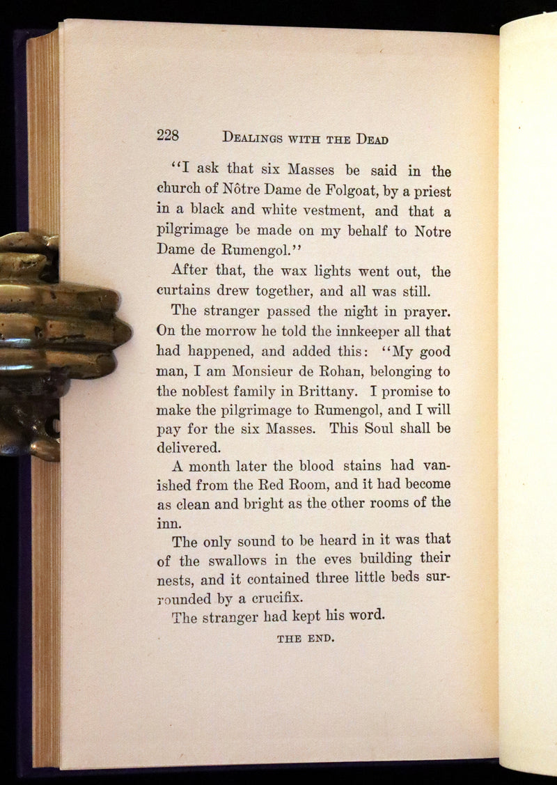 1900 Scarce First US Edition - DEALINGS WITH THE DEAD, Narratives From "La Légende de la Mort en Basse Bretagne"