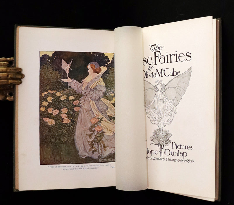 1911 Scarce First Edition - The Rose Fairies and Other Stories by Rose McCabe illustrated by Hope Dunlap.