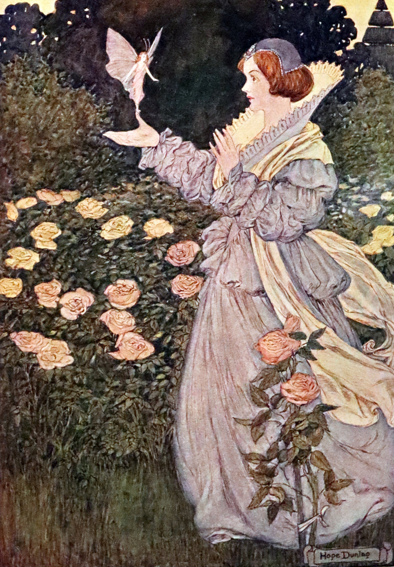 1911 Scarce First Edition - The Rose Fairies and Other Stories by Rose McCabe illustrated by Hope Dunlap.