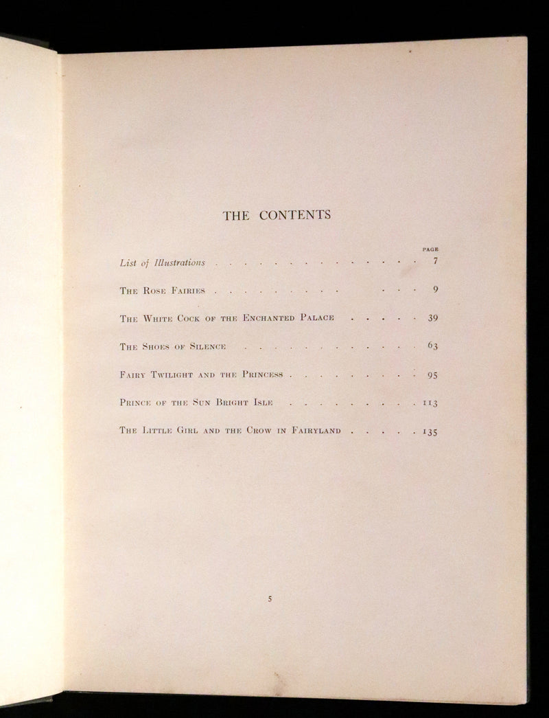 1911 Scarce First Edition - The Rose Fairies and Other Stories by Rose McCabe illustrated by Hope Dunlap.