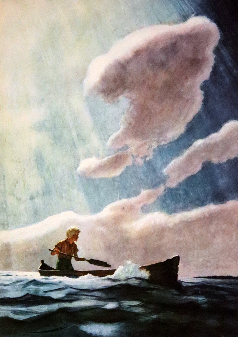 1944 Rare Book in Morocco binding - The YEARLING by Marjorie Kinnan Rawlings illustrated by N. C. WYETH.