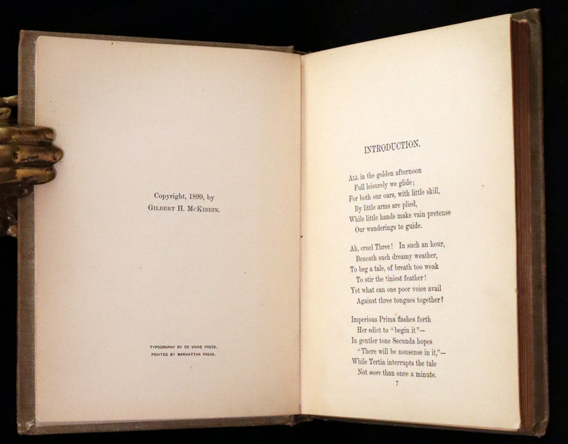 1899 Scarce McKibbin First Color Edition - ALICE'S ADVENTURES IN WONDERLAND by Lewis Carroll.