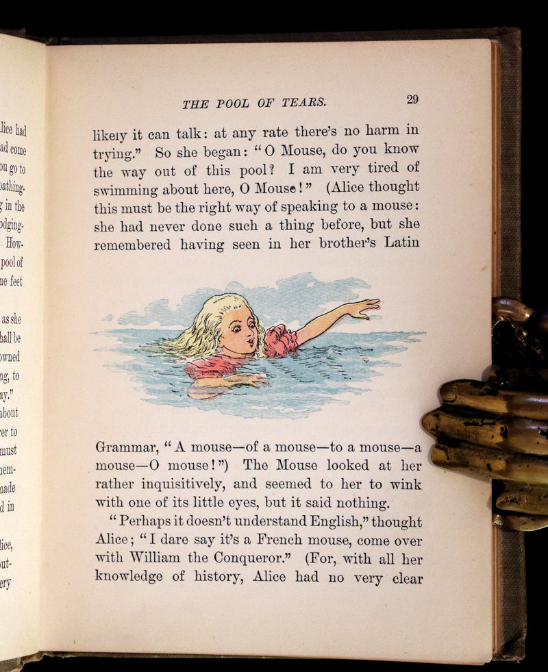 1899 Scarce McKibbin First Color Edition - ALICE'S ADVENTURES IN WONDERLAND by Lewis Carroll.