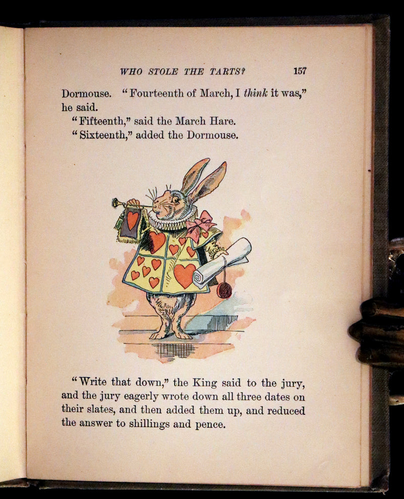1899 Scarce McKibbin First Color Edition - ALICE'S ADVENTURES IN WONDERLAND by Lewis Carroll.