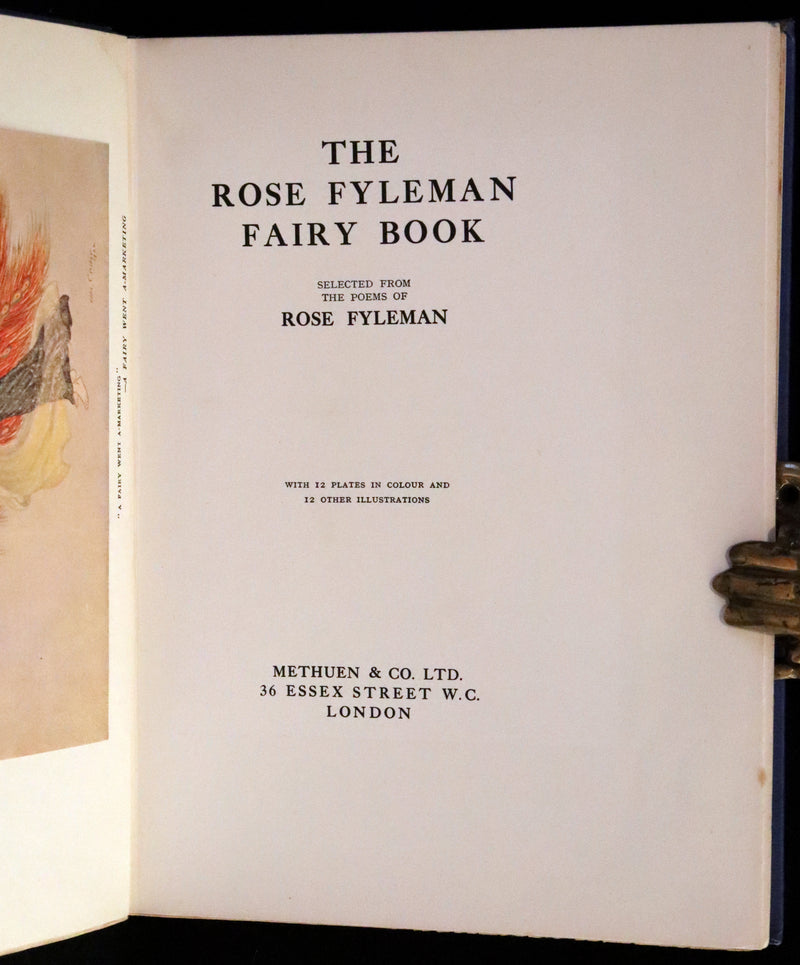 1923 Rare First Edition - The Rose Fyleman Fairy Book Illustrated by Hilda T. Miller.