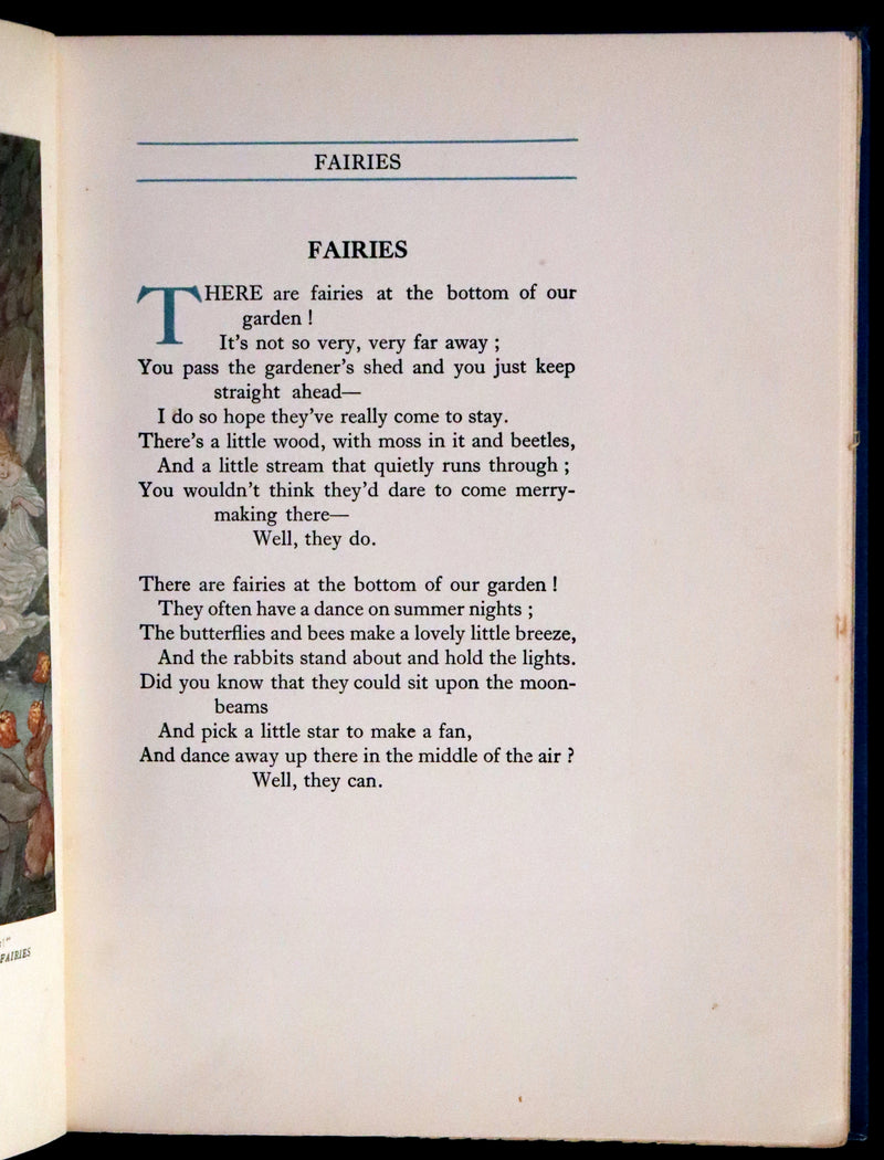 1923 Rare First Edition - The Rose Fyleman Fairy Book Illustrated by Hilda T. Miller.