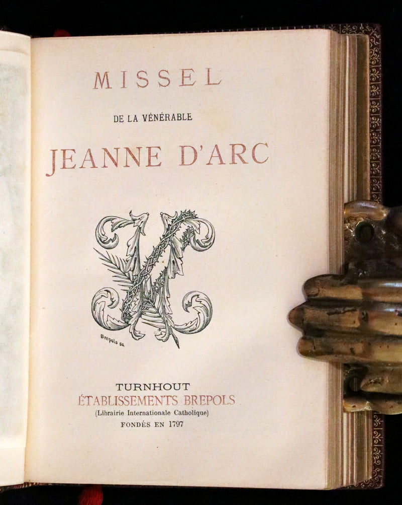 1898 Rare French Book in his box - Missal of Venerable JOAN OF ARC - Missel de la Venerable JEANNE D'ARC.
