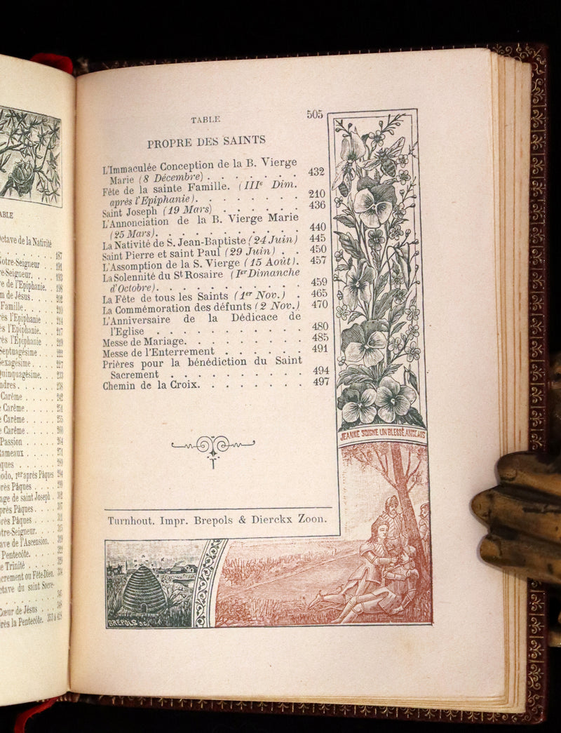 1898 Rare French Book in his box - Missal of Venerable JOAN OF ARC - Missel de la Venerable JEANNE D'ARC.