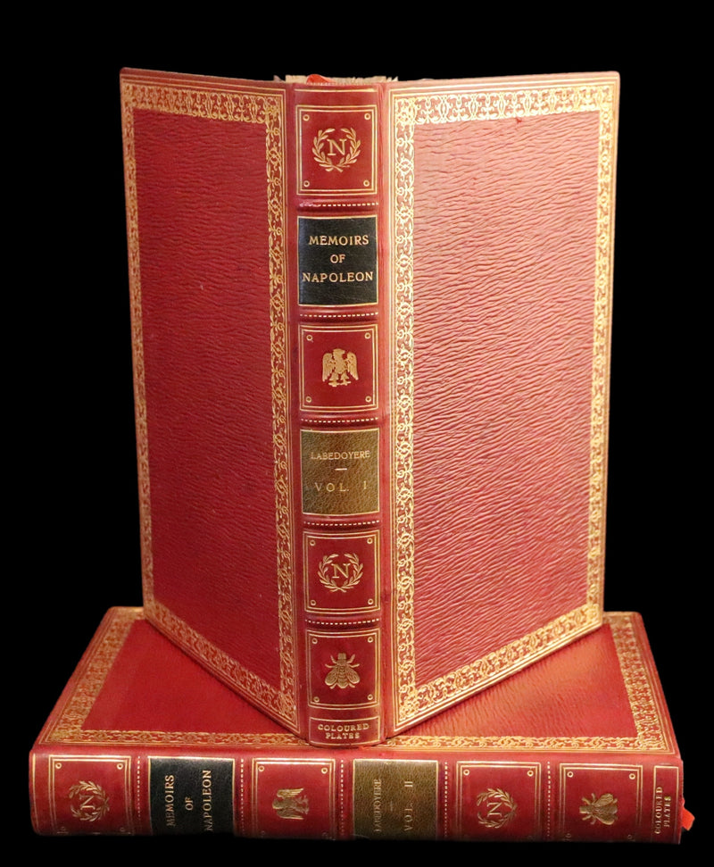 1827 Rare finely bound set by BAYNTUN ~ MEMOIRS OF THE PUBLIC AND PRIVATE LIFE OF NAPOLEON BONAPARTE.