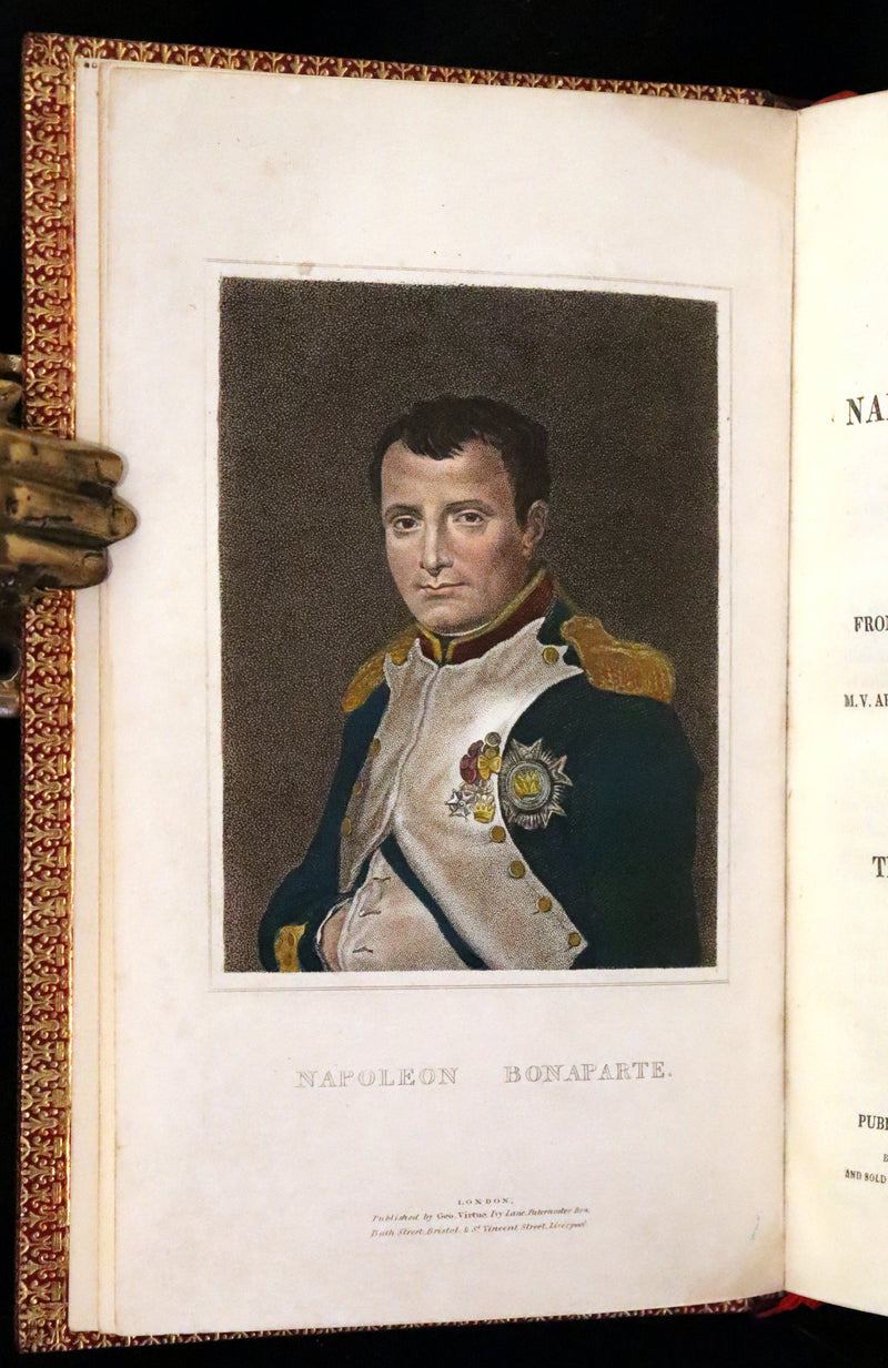 1827 Rare finely bound set by BAYNTUN ~ MEMOIRS OF THE PUBLIC AND PRIVATE LIFE OF NAPOLEON BONAPARTE.
