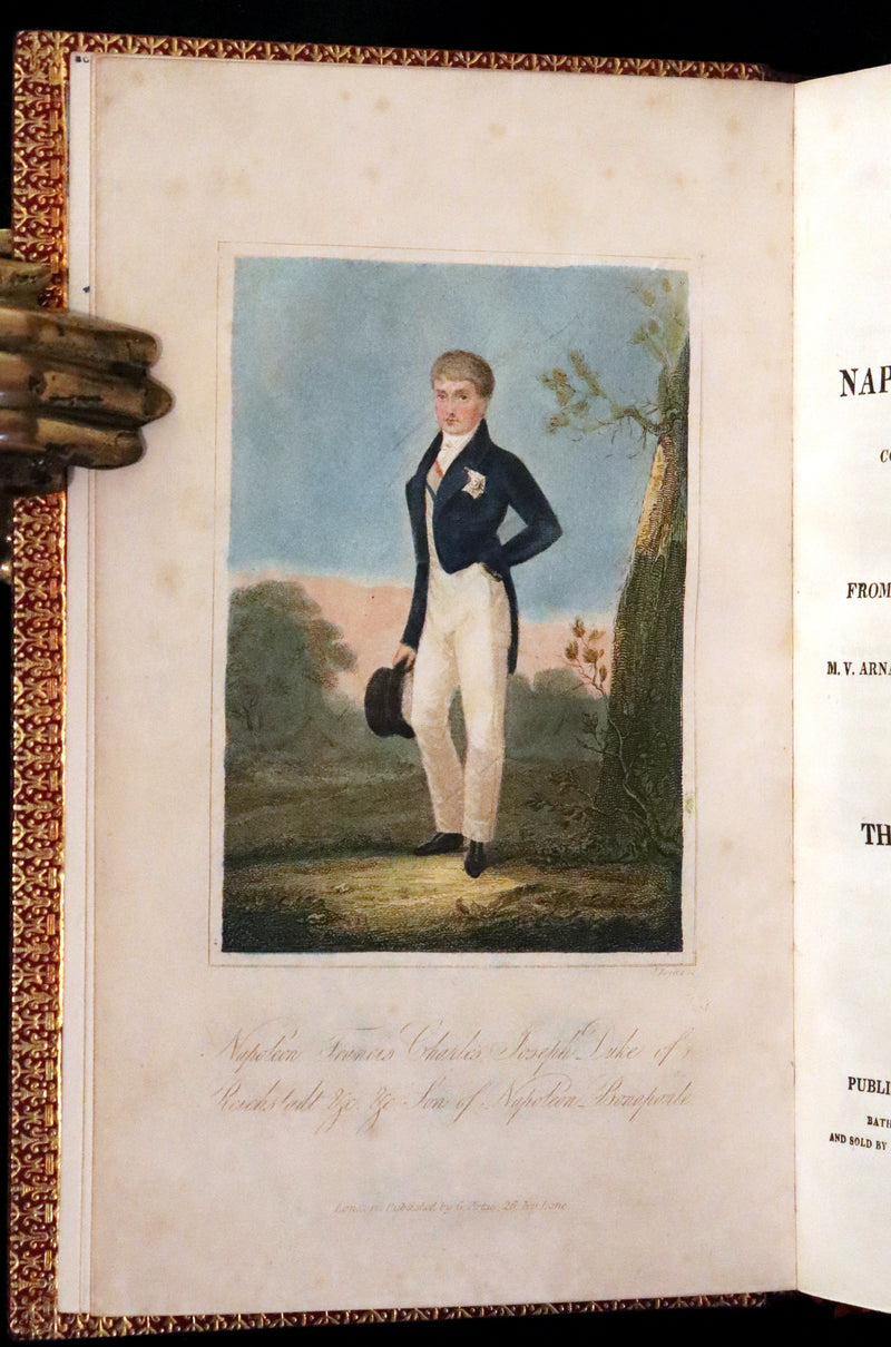 1827 Rare finely bound set by BAYNTUN ~ MEMOIRS OF THE PUBLIC AND PRIVATE LIFE OF NAPOLEON BONAPARTE.