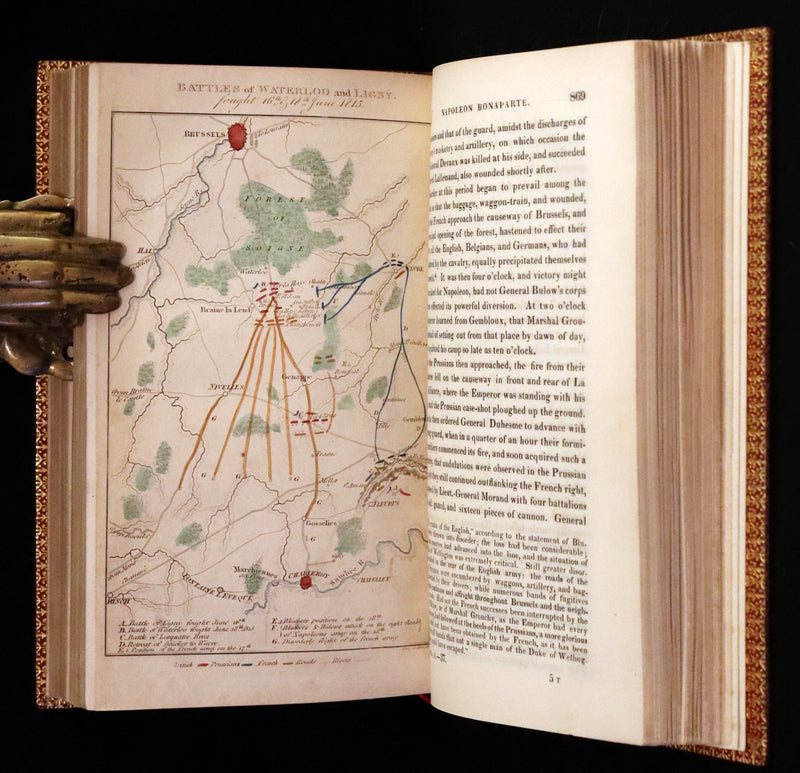 1827 Rare finely bound set by BAYNTUN ~ MEMOIRS OF THE PUBLIC AND PRIVATE LIFE OF NAPOLEON BONAPARTE.