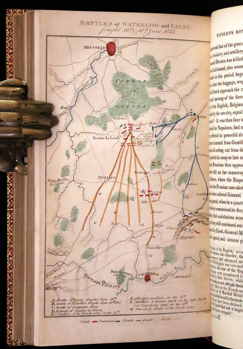 1827 Rare finely bound set by BAYNTUN ~ MEMOIRS OF THE PUBLIC AND PRIVATE LIFE OF NAPOLEON BONAPARTE.