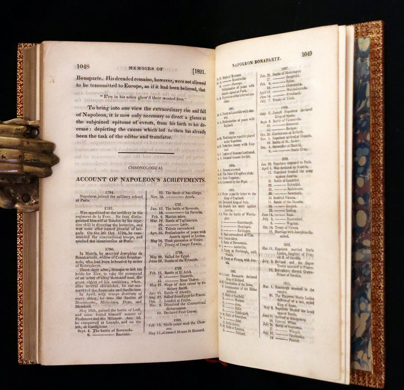 1827 Rare finely bound set by BAYNTUN ~ MEMOIRS OF THE PUBLIC AND PRIVATE LIFE OF NAPOLEON BONAPARTE.