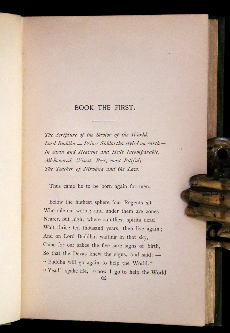 1894 Rare Edition - THE LIGHT OF ASIA or The Great Renunciation. Being The Life and Teaching of Gautama Prince of India and Founder of Buddhism.