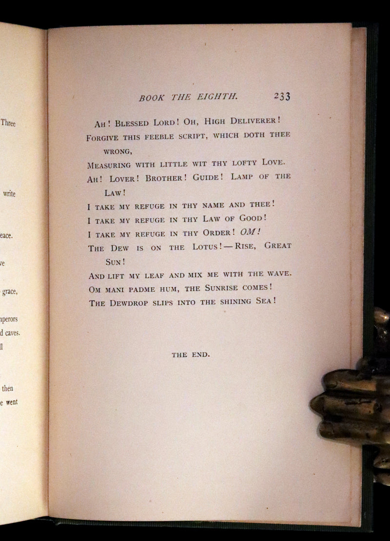 1894 Rare Edition - THE LIGHT OF ASIA or The Great Renunciation. Being The Life and Teaching of Gautama Prince of India and Founder of Buddhism.