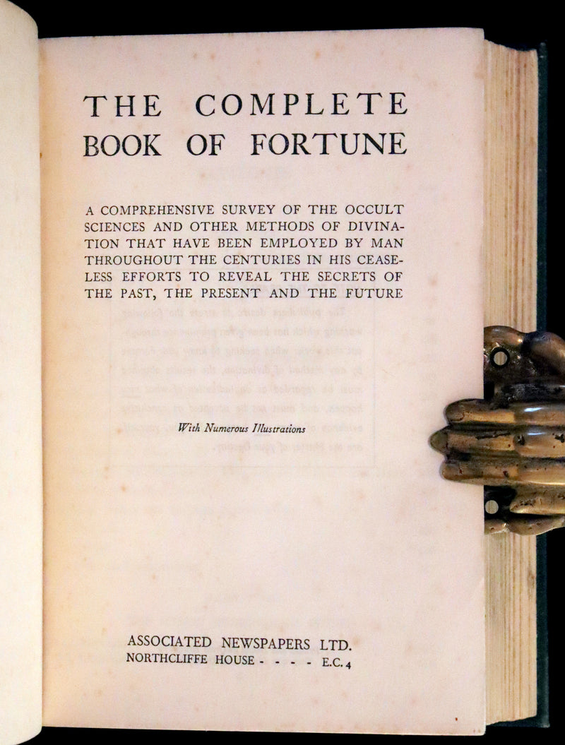 1935 Rare Book - The Complete Book of Fortune A Comprehensive Survey Of The Occult Sciences & Other Methods Of Divination.