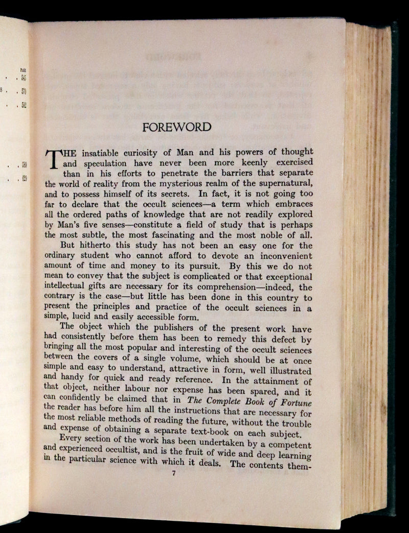 1935 Rare Book - The Complete Book of Fortune A Comprehensive Survey Of The Occult Sciences & Other Methods Of Divination.