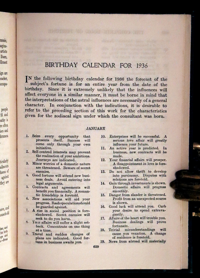 1935 Rare Book - The Complete Book of Fortune A Comprehensive Survey Of The Occult Sciences & Other Methods Of Divination.