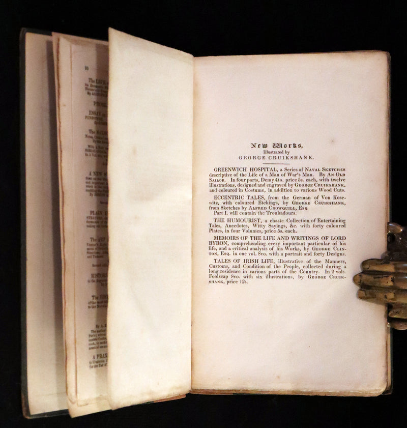 1825 Scarce First Edition - HANS of ICELAND by Victor Hugo Illustrated by Cruikshank. Gothic Novel.