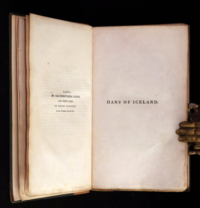 1825 Scarce First Edition - HANS of ICELAND by Victor Hugo Illustrated by Cruikshank. Gothic Novel.