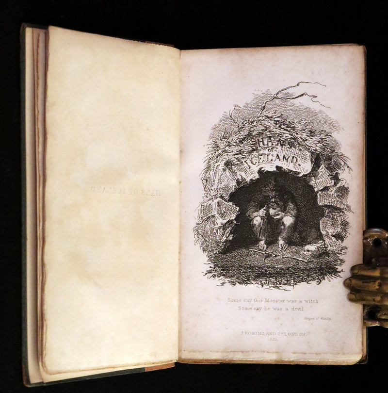 1825 Scarce First Edition - HANS of ICELAND by Victor Hugo Illustrated by Cruikshank. Gothic Novel.
