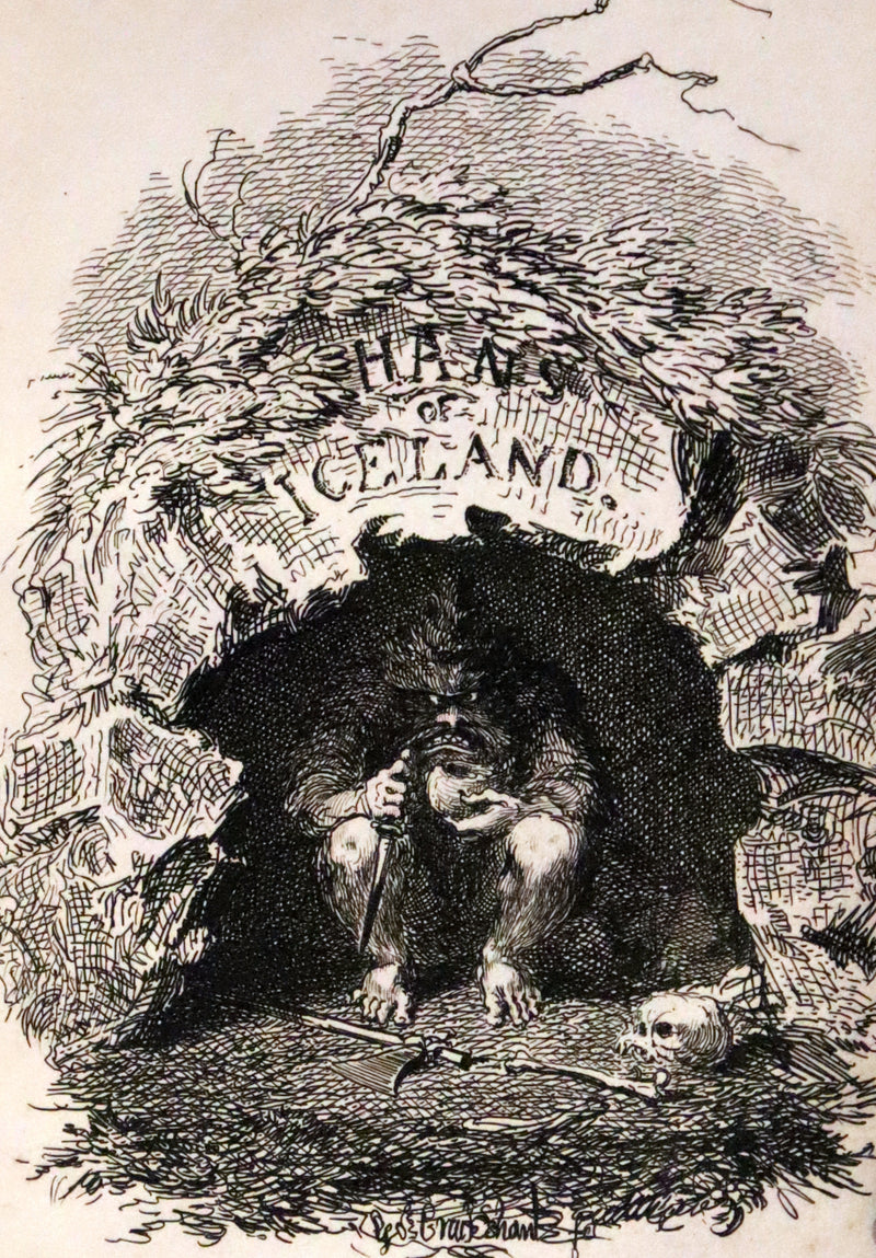 1825 Scarce First Edition - HANS of ICELAND by Victor Hugo Illustrated by Cruikshank. Gothic Novel.