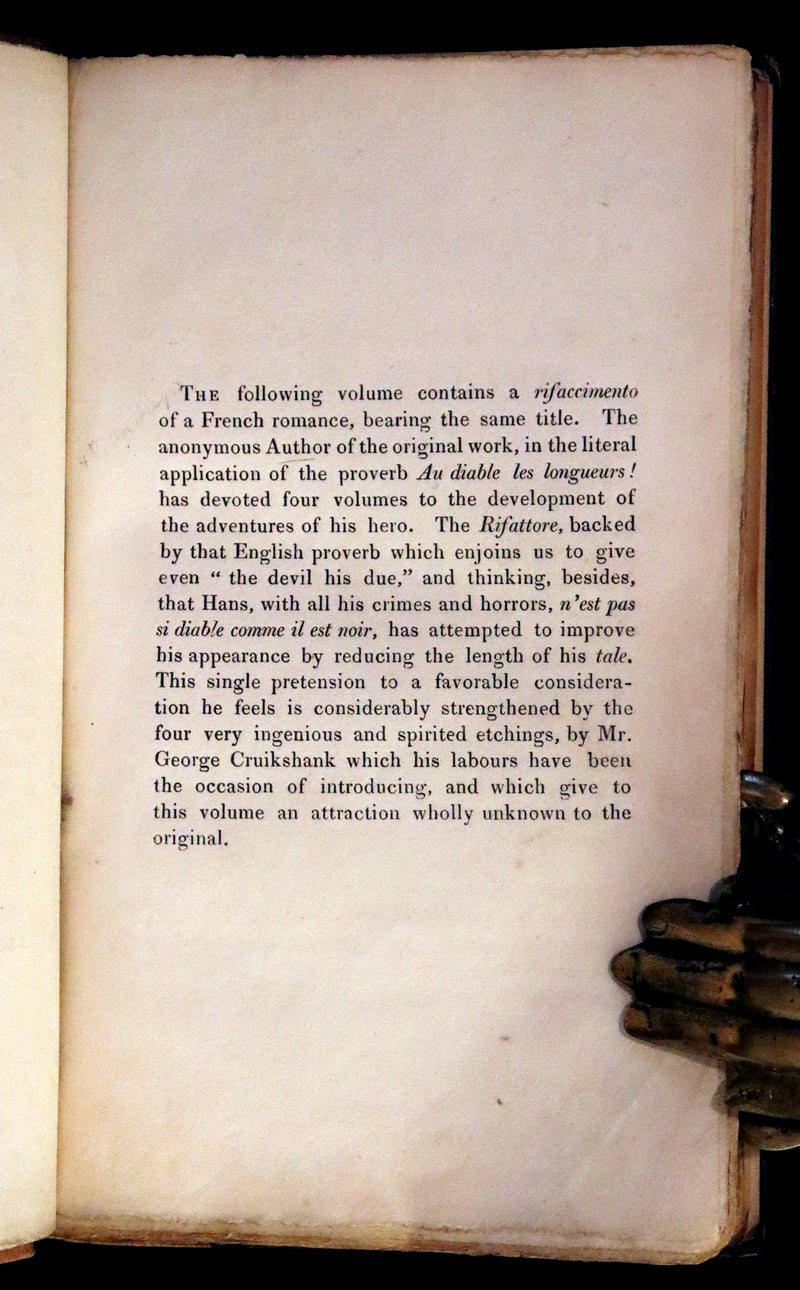 1825 Scarce First Edition - HANS of ICELAND by Victor Hugo Illustrated by Cruikshank. Gothic Novel.