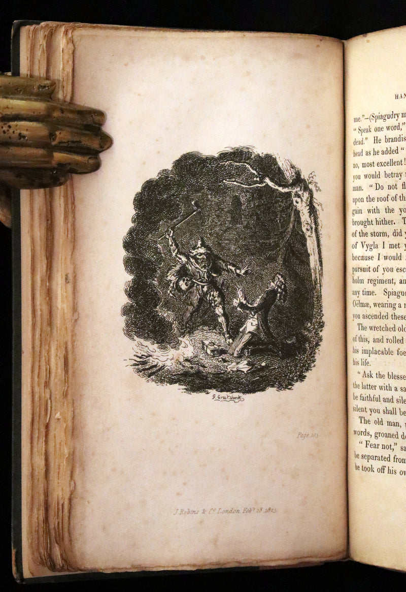 1825 Scarce First Edition - HANS of ICELAND by Victor Hugo Illustrated by Cruikshank. Gothic Novel.