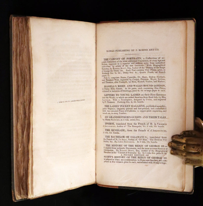 1825 Scarce First Edition - HANS of ICELAND by Victor Hugo Illustrated by Cruikshank. Gothic Novel.