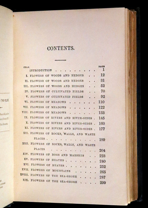 1880 Rare Book ~ Haunts of the Wild Flowers with 8 coloured plates by Anne Pratt.