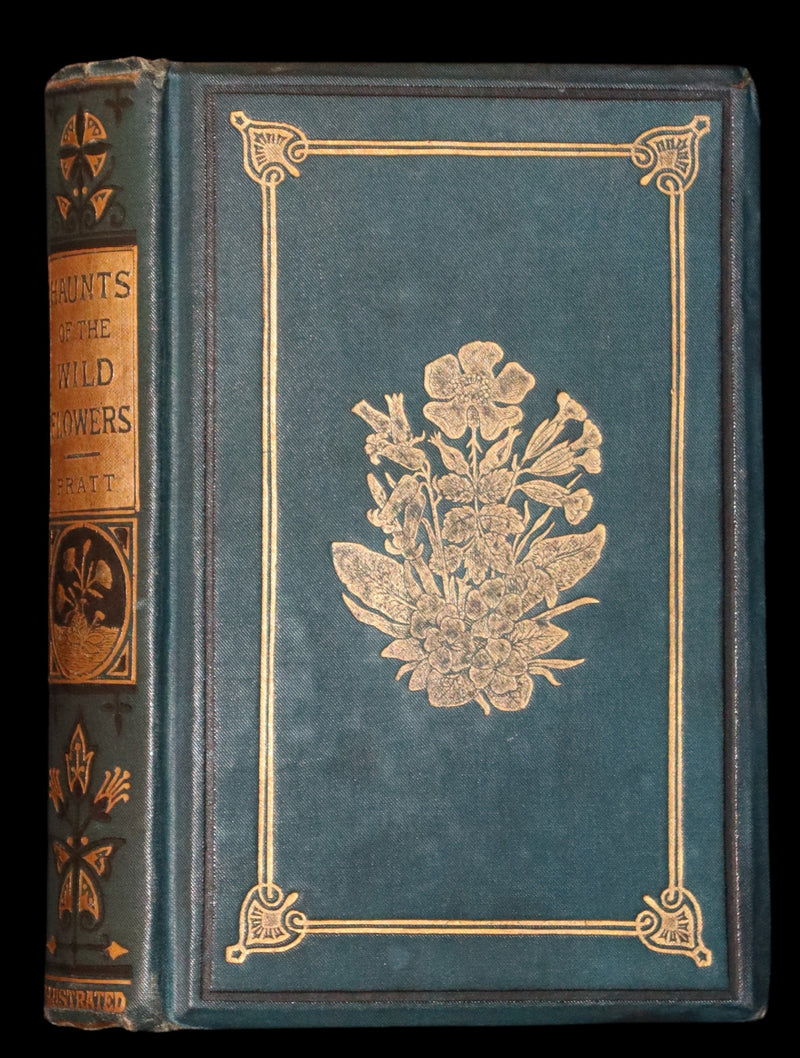 1880 Rare Book ~ Haunts of the Wild Flowers with 8 coloured plates by Anne Pratt.