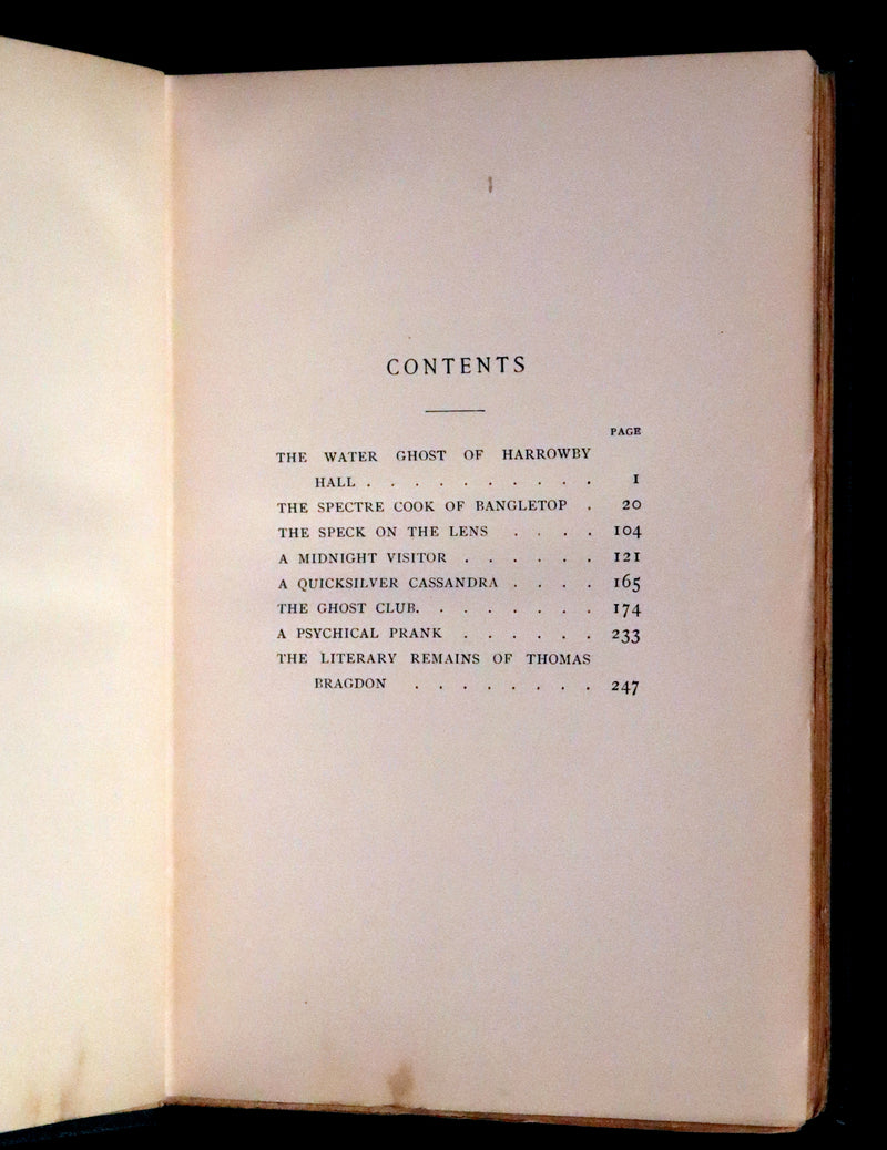1894 Rare First Edition - THE WATER GHOST and other Ghost Stories by John Kendrick Bangs.