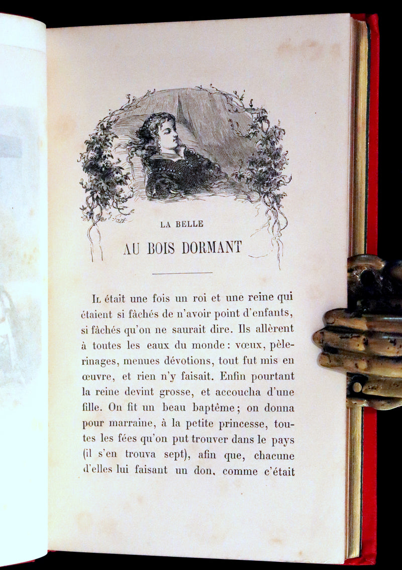 1890 Rare illustrated French Book ~ Contes de Perrault - Fairy Tales.