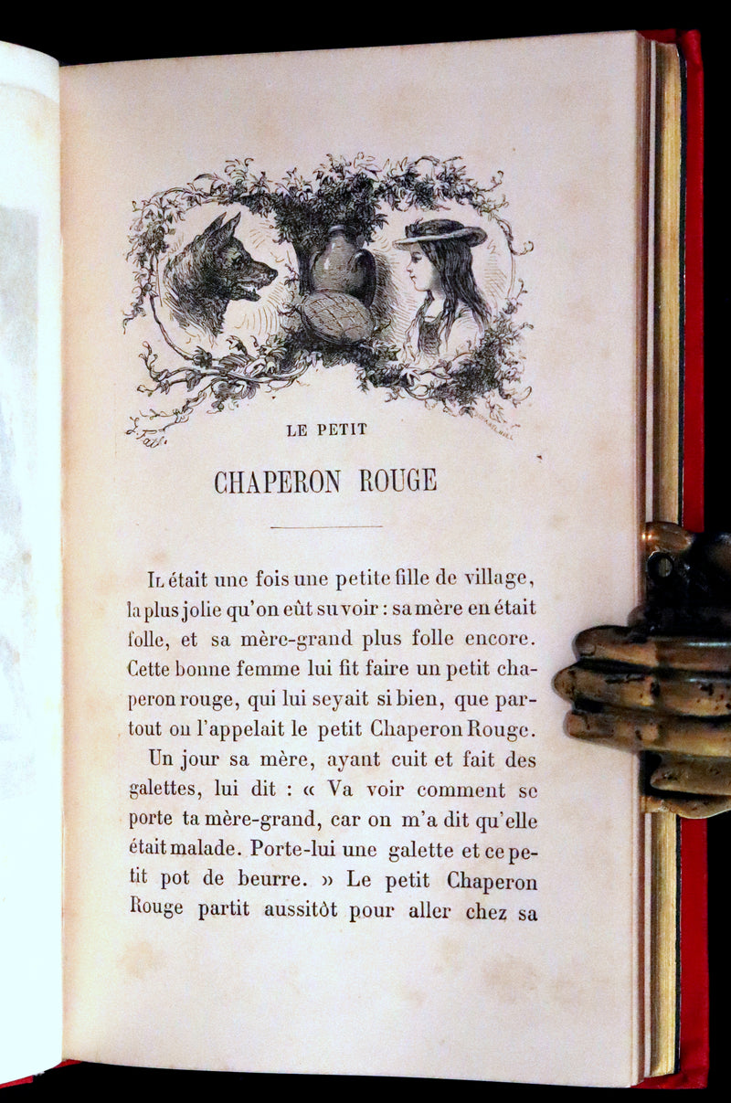 1890 Rare illustrated French Book ~ Contes de Perrault - Fairy Tales.