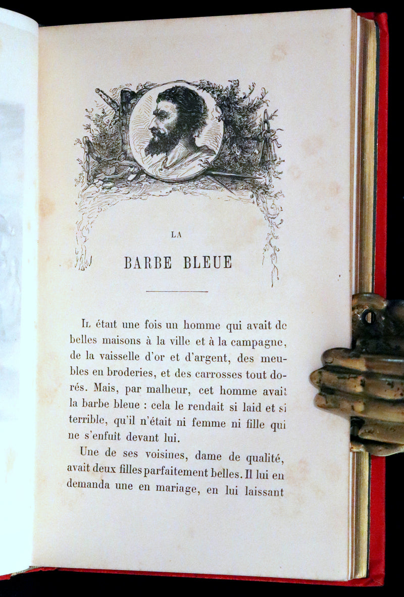 1890 Rare illustrated French Book ~ Contes de Perrault - Fairy Tales.