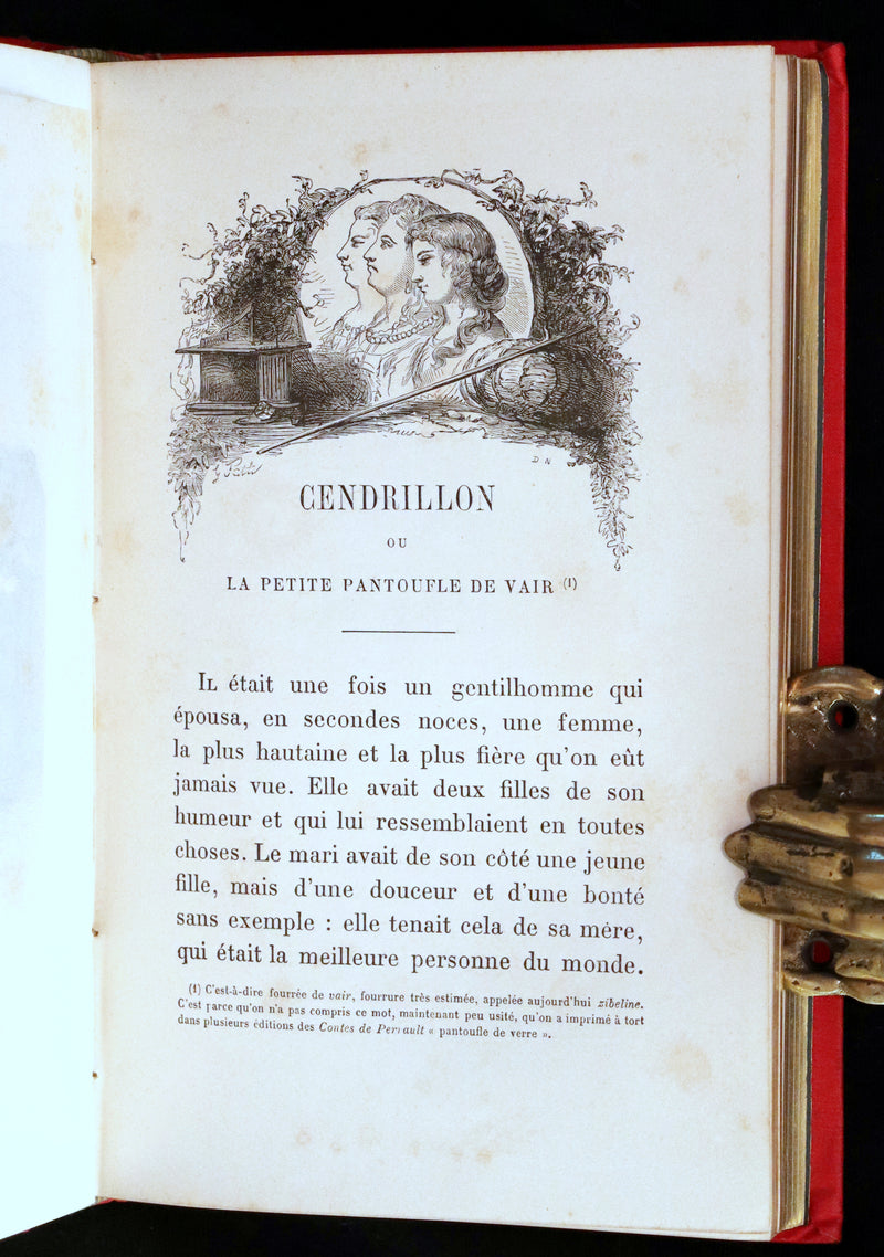 1890 Rare illustrated French Book ~ Contes de Perrault - Fairy Tales.