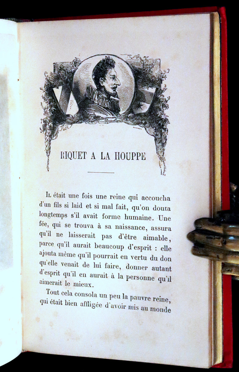 1890 Rare illustrated French Book ~ Contes de Perrault - Fairy Tales.