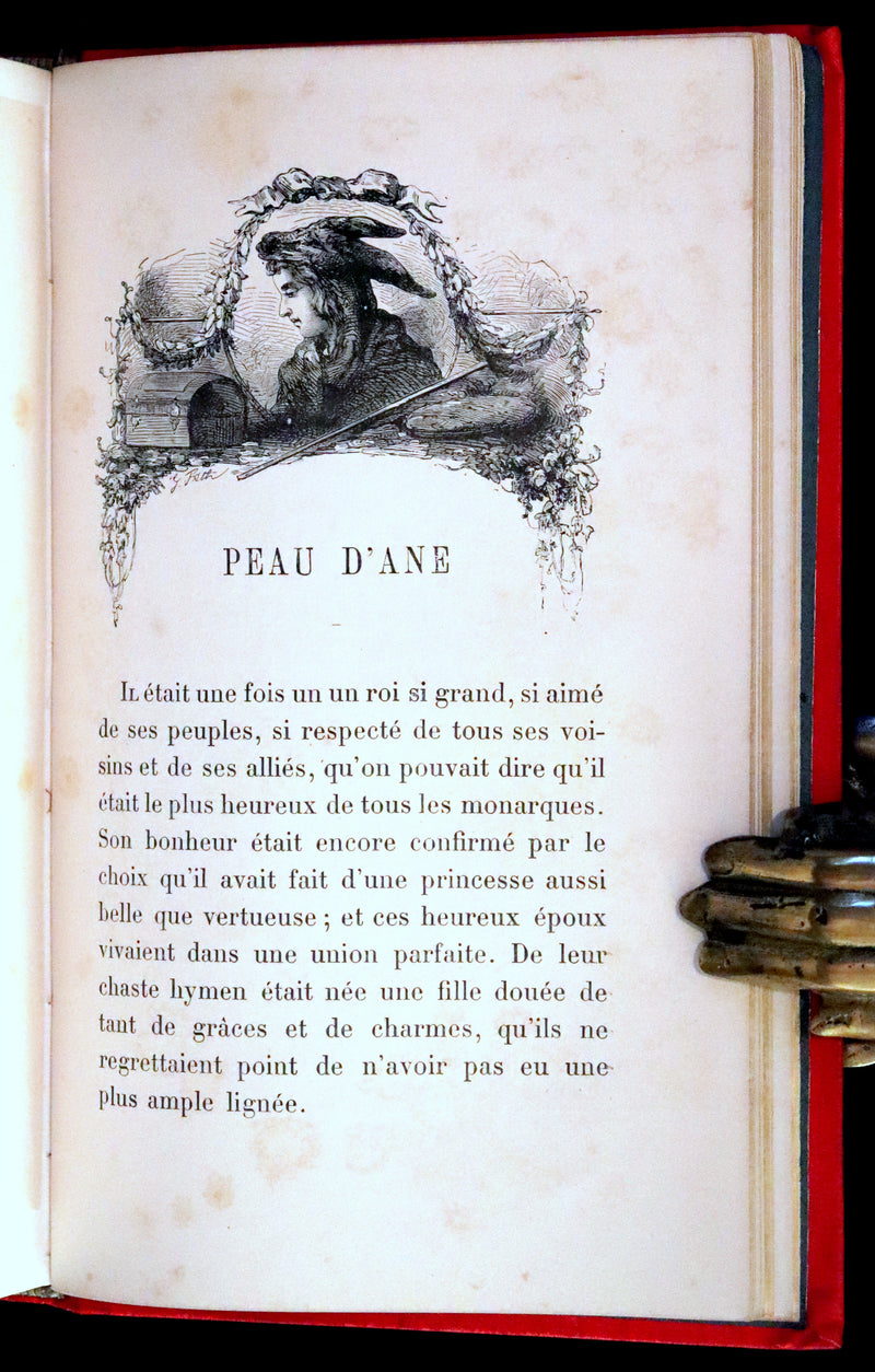 1890 Rare illustrated French Book ~ Contes de Perrault - Fairy Tales.