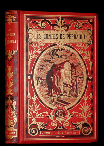 1890 Rare illustrated French Book ~ Contes de Perrault - Fairy Tales.