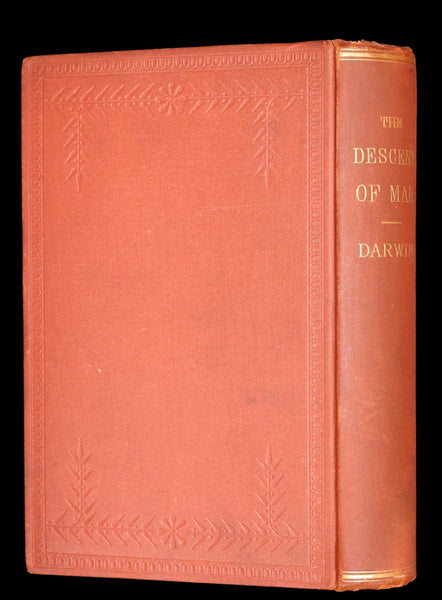 1889 Rare Book - CHARLES DARWIN - The DESCENT OF MAN and Selection in Relation to Sex.