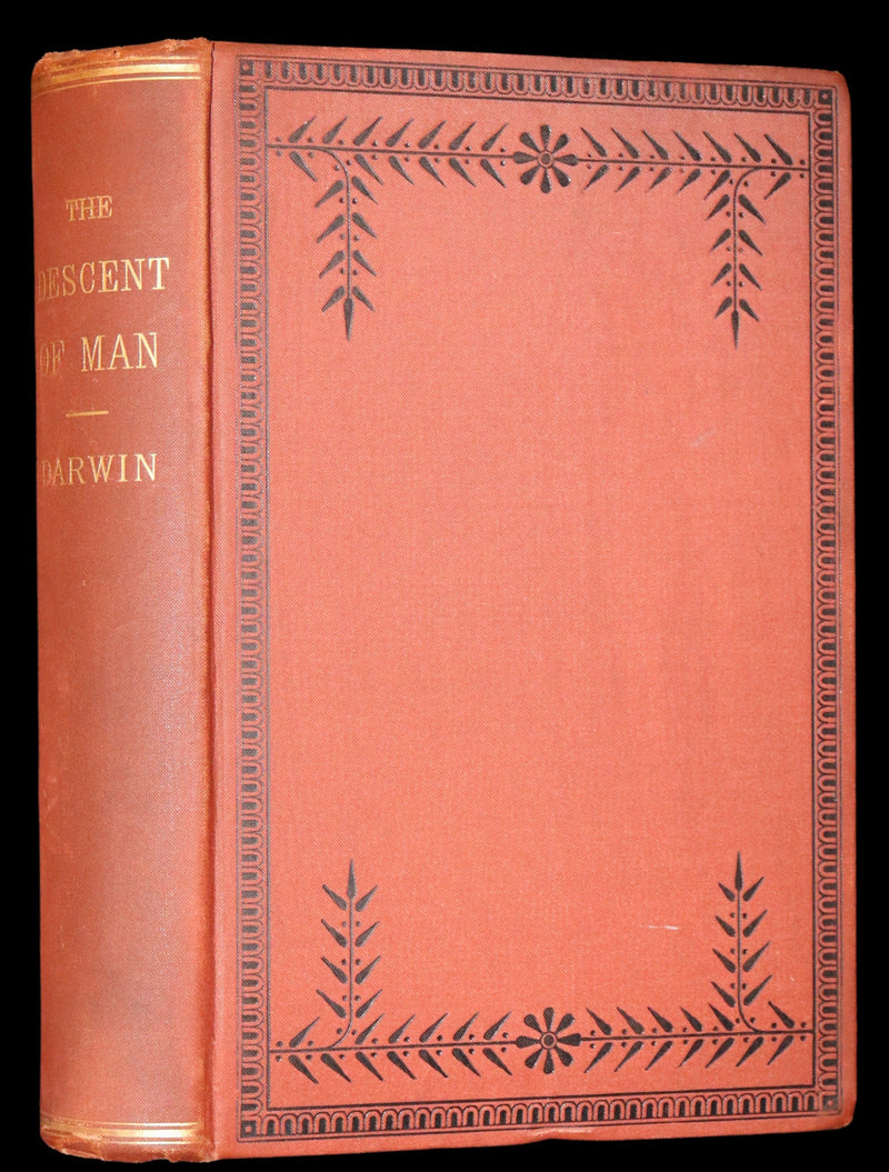 1889 Rare Book - CHARLES DARWIN - The DESCENT OF MAN and Selection in Relation to Sex.